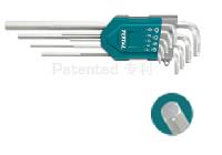 1.5-10mm Bộ lục giác đầu bằng 9 chi tiết hệ mét Total THT106191