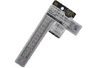 15 x 5cm Thước eke vuông mạ nhũ bạc Niigata MT-15