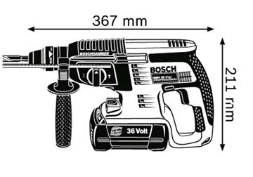 Máy khoan búa dùng pin Bosch GBH 36V-LI